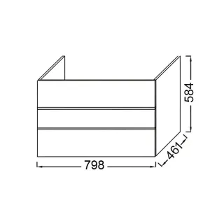 Тумба под раковину Jacob Delafon Lucien EB2057-E76-J5 80 см дуб корбридж/белый